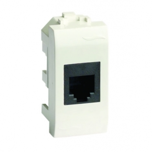 Розетка телефонная DKC Brava 76120B RJ12, 6P6C, 1 мод. белая