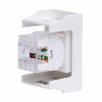 Розетка компьютерная DKC Viva 45058 RJ-45 кат.6, неэкранированная, 8P8C, Hyperline, Dual IDC, белая, 1 модуль