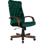 Кресло Бюрократ T-9928WALNUT Fabric Italia Green зеленый, ткань
