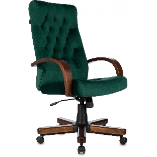 Кресло Бюрократ T-9928WALNUT Fabric Italia Green зеленый, ткань