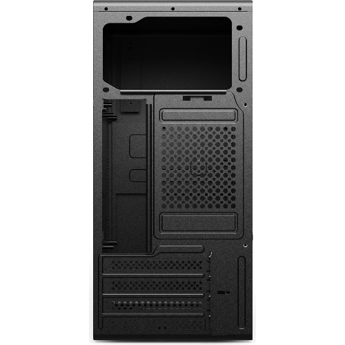 Компьютерный корпус CBR mATX Minitower V201, без БП, 2хUSB 2.0, HD Audio+Mic, черный PCC-MATX-V201-WPSU