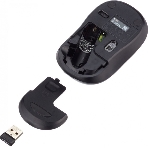 Мышь беспроводная Logitech M185, красный, 1000 dpi, радиоканал, USB, кнопки - 3