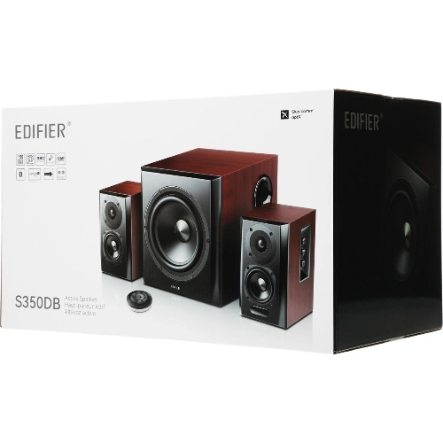 Акустическая система Edifier S350DB Brown 2.1,150W RMS, дерево, Bluetooth aptX