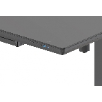 Стол игровой Cactus CS-EGD-BBK столешница стекло черный, каркас черный