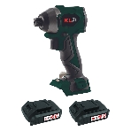 Профессиональный бесщеточный винтоверт аккумуляторный KLPRO KLDV18BH-20 (18В, Li-ion-2шт, 2.0Ач, 220Нм, 2 скорости, подсветка,З/У,в кейсе)