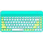 Клавиатура беспроводная A4Tech Fstyler FBK30, USB, Bluetooth/Радиоканал, зеленый