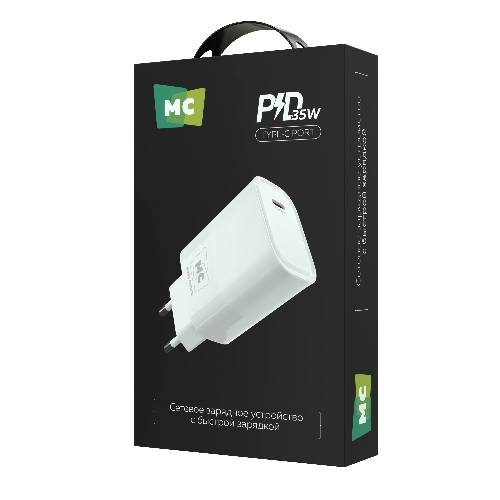 Сетевое зарядное устройство MORE CHOICE (4620202553522) NC68 1Type-C 3.0A PD 35W, белый