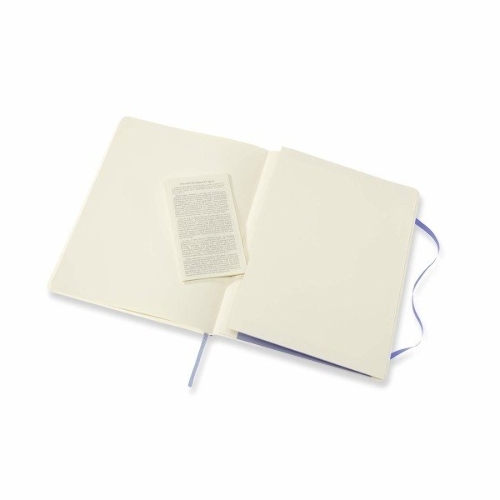 Блокнот Moleskine CLASSIC SOFT QP623B42 XLarge 190х250 мм, 192 страниц, нелинованный, мягкая обложка, голубая гортензия