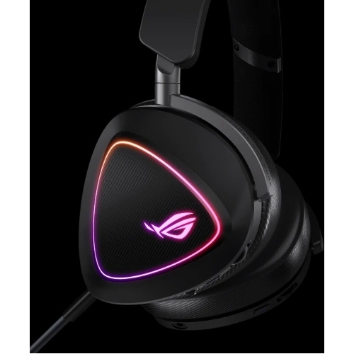 Гарнитура ASUS ROG Delta II чёрный, беспроводная + проводная, Bluetooth, подсветка