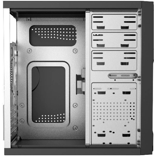 Компьютерный корпус с блоком питания 450Вт. Сase Forza mATX, 450W, 2xUSB 3.0, Black, w/o FAN, 12 см fan PSU, power cord