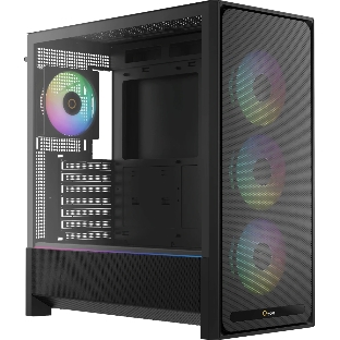 Корпус Ocypus Delta C70 BK ARGB, Midi-Tower, чёрный, 4 x 120 мм