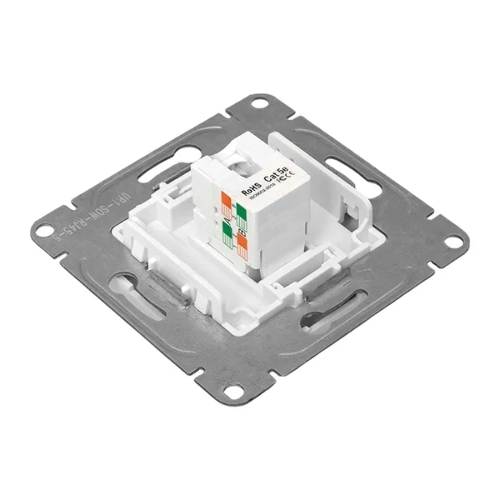 Механизм розетки RJ45 (cat5) EKF UP1-SOW-RJ45-5 белый Эпика