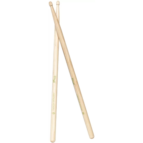 Барабанные палочки STAGG SHV5A деревянные, American Hickory 5A, материал орех, 2 шт., подобранная пара по весу, цвету и звучанию, размеры (в упаковке) 410х20х20 мм, вес (в упаковке) 0,1 кг