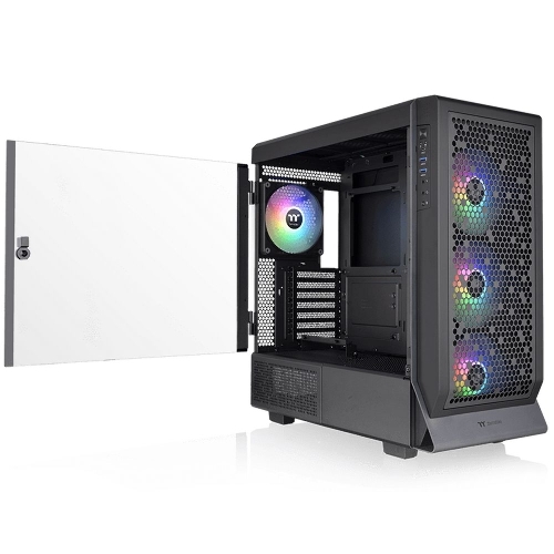 Компьютерный корпус Thermaltake Ceres 500 TG ARGb черный без БП ATX 4x140мм 2xUSB3.0 1xUSB3.1 audio bott PSU