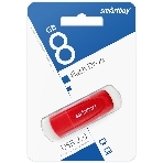 Флешка USB Smartbuy Scout Red (SB008 Gb2SCR), 8Gb, USB 2.0, R/W 15/8, красный