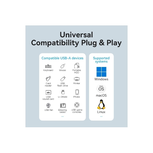 USB-концентратор Vention OTG USB 3.0 на 4 порта серый 1м.