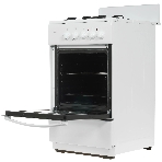 Плита комбинированная Flama RK 2201 W белый, конфорок 2 газовых и 2 электрических, духовка 50 л, 50 см x 85 см x 54 см