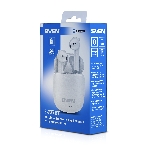 Наушники беспроводные внутриканальные с микрофоном SVEN E-727BT белый Bluetooth
