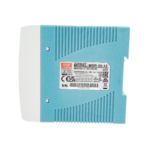 Блок питания AC-DC, 20Вт, вход 85-264V AC, 47-63Гц,120-370В DC, выход 12В,0-1,67A, рег. вых=±10%Uном, в кожухе на DIN-рейку