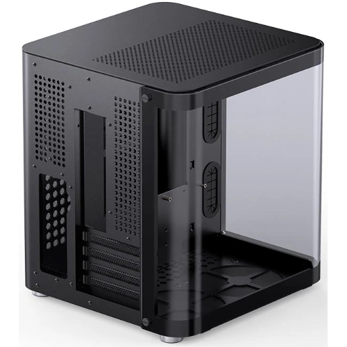 Корпус без блока питания Корпус JONSBO TK-1 Black 2.0 MATX без БП, mini-ITX, micro-ATX, черный