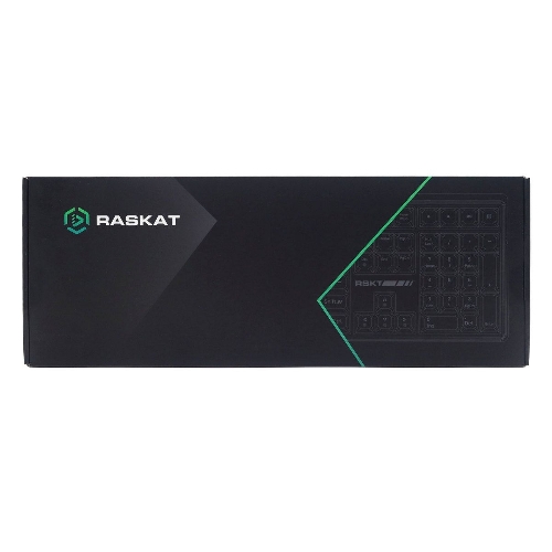 Клавиатура Raskat KM004 проводная, USB Type-A, зелёный/серый