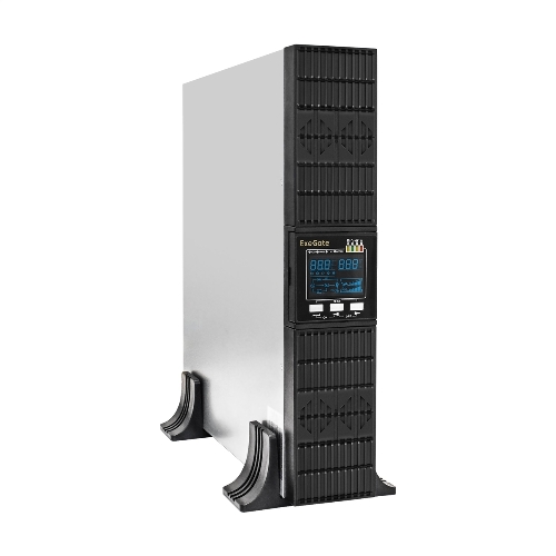Источник бесперебойного питания On-line ExeGate EP285647RUS PowerExpert ULS-2000.LCD.AVR.C13.USB.RS232.SNMP.2U 2000VA/2000W, On-Line, PF=1, LCD, 6*IEC-C13, RS232, USB, SNMP-slot, Rackmount 2U/Tower, черный
