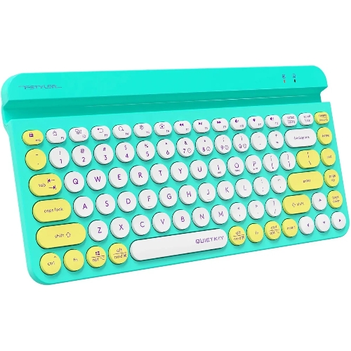 Клавиатура беспроводная A4Tech Fstyler FBK30, USB, Bluetooth/Радиоканал, зеленый