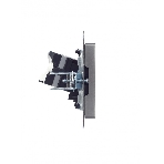 Розетка компьютерная IEK BRITE РК10-БрС RJ45 кат.5E сталь