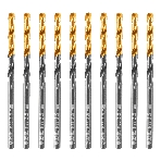 Сверло по металлу Denzel 3,5 мм, HSS-Tin, Golden Tip, 10 шт.