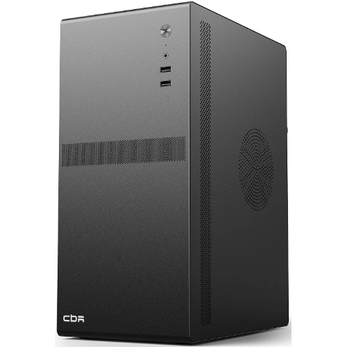 Компьютерный корпус CBR mATX Minitower V201, без БП, 2хUSB 2.0, HD Audio+Mic, черный PCC-MATX-V201-WPSU
