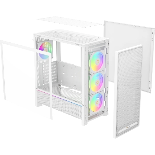 Корпус Ocypus Delta C70 WH ARGB, Midi-Tower, белый, 4 x 120 мм