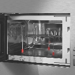 Микроволновая печь встраиваемая Maunfeld JBMO820GS01 нержавеющая сталь, 20 л, 1080 Вт, переключатели - поворотный механизм/кнопки