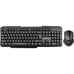 Комплект клавиатура+мышь Defender Jakarta C-805 беспроводной, USB, 1600 DPI, чёрный