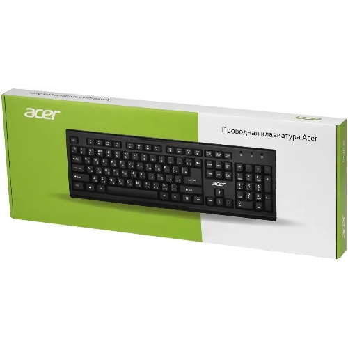 Клавиатура проводная Acer OKW120, USB, черный