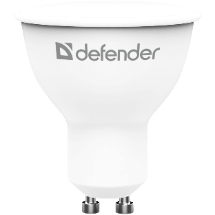 Лампа светодиодная Defender MR16-8W-830-GU10 софит, 3000 К, теплый белый, 1 шт.