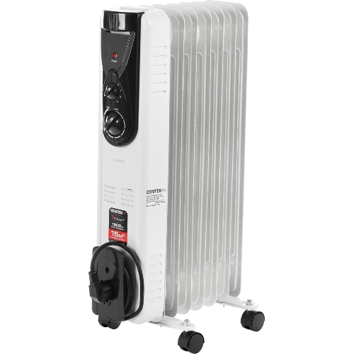 Обогреватель масляный Centek CT-6200 (7 секций) белый, 700/1000/1500 Вт, 15 м2, термостат