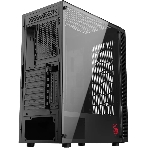 Компьютерный корпус Bloody BD-CC115 черный без БП ATX 8x120мм 1xUSB 2.0 1xUSB 3.0 audio bott PSU