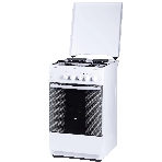 Плита комбинированная Flama RK 2211 белый, конфорок 4 шт, духовка 50 л, 50 см x 85 см x 60 см