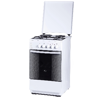 Плита комбинированная Flama RK 2211 белый, конфорок 4 шт, духовка 50 л, 50 см x 85 см x 60 см