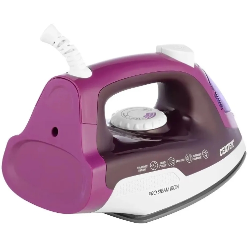 Утюг Centek CT-2348 фиолетовый, 1600 Вт, 20 г/мин, 80 г/мин, 200 мл