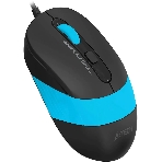 Мышь проводная A4Tech Fstyler FM10S черный/голубой, 1600 dpi, USB, кнопки - 4