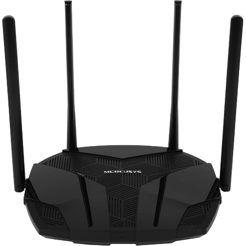 Роутер Mercusys MR70X AX1800 Dual-Band WiFi 6 Router, 574 Mbps at 2.4 GHz + 1201 Mbps at 5 GHz,4× Fixed External Antennas, 3× Gigabit LAN Ports, 1× Gigabit WAN Port, 1024-QAM, OFDMA, Router/Access Point Mode, MU-MIMO, WPA3, TWT, BSS Color