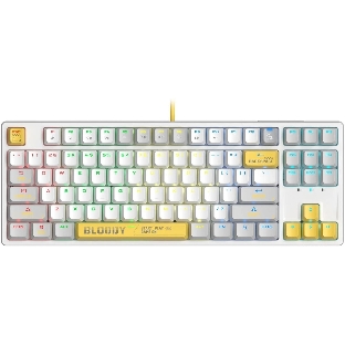 Клавиатура проводная A4Tech Bloody S87 Energy (S87 USB ENERGY WHITE) USB белый/желтый