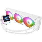 Водяное охлаждение для процессора Thermalright Grand Vision 360 (360mm, LED, White, ARGB/Fans: 3x120mm, 80.45CFM, 29.4dBA, 2150RPM/Pump height 72.5mm, 6400RPM, Rad thickness 27mm/S: 1700, 1200, 1851, 115X, 2011, 2066, AM5, AM4)