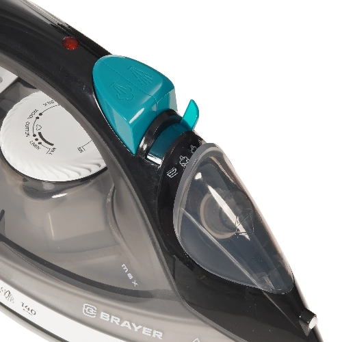 Утюг BRAYER BR4008 серый/зеленый, 2400 Вт, 25 г/мин, 140 г/мин, 330 мл