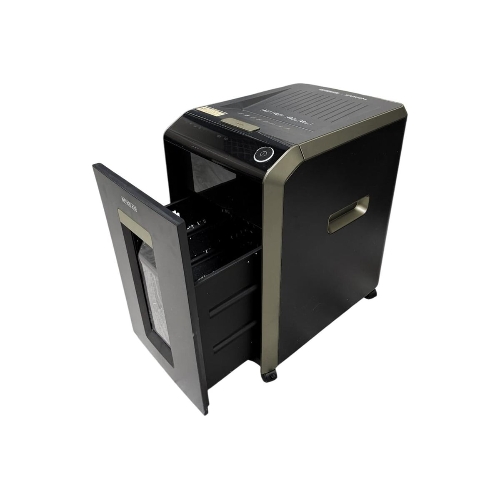 Шредер Office Kit SA200M 1,9х10 черный/серый с автоподачей (секр.P-5) фрагменты 220лист. 40лтр. скобы пл.карты