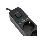 Сетевой фильтр Гарнизон 2.0 Мультипорт EPS-4-U3-B-2, 4 р, 10А, 3xUSB, 2 м, ур.защиты 2+, черный, пакет