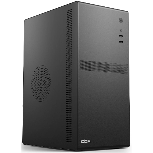 Компьютерный корпус CBR mATX Minitower V201, без БП, 2хUSB 2.0, HD Audio+Mic, черный PCC-MATX-V201-WPSU