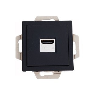 Розетка HDMI, механизм, карбон AtlasDesign