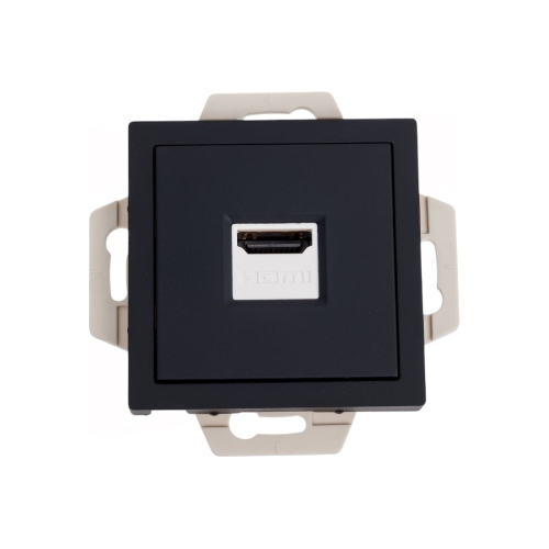 Розетка HDMI, механизм, карбон AtlasDesign